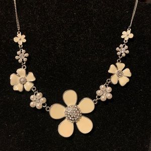 Vintage White Flower Necklace